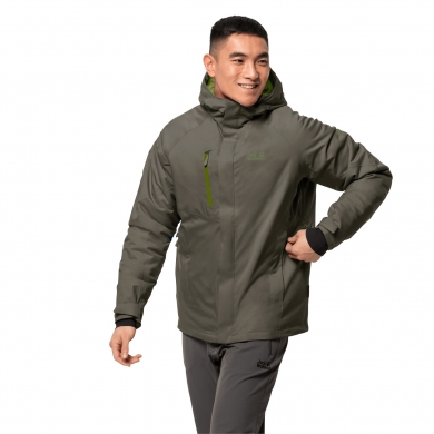 Jack Wolfskin Winter Jacket Troposphere (waterproof, lined, breathable) green-brown Men